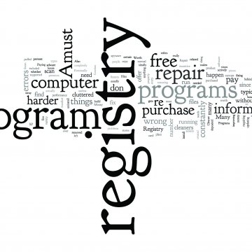 registry cleaners programs software white background